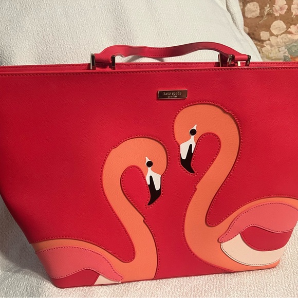 Kate Spade Red Flamingo Tote - Picture 2 of 7